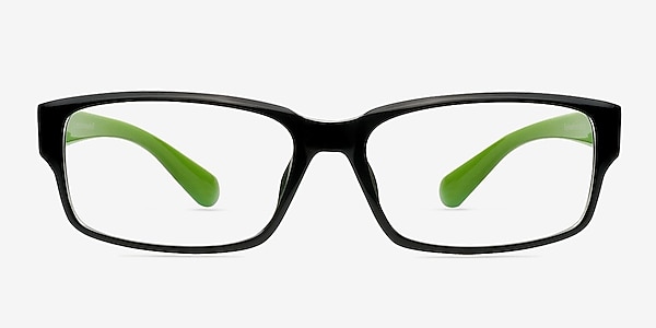 Apollo Black Plastic Eyeglass Frames