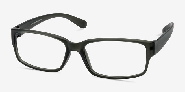 Apollo Matte Gray PlasticEyeglass Frames from EyeBuyDirect, Angle View