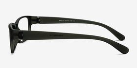 Apollo Matte Gray Plastique Montures de lunettes de vue d'EyeBuyDirect, Vue de Côté