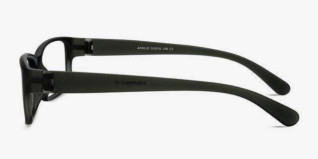 Apollo Matte Gray PlasticEyeglass Frames from EyeBuyDirect, Side View