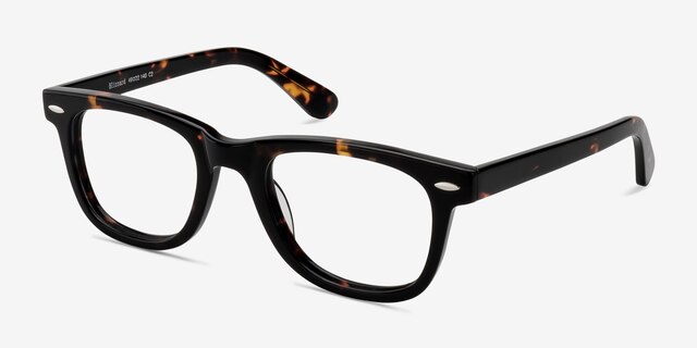 Blizzard Dark Tortoise AcetateEyeglass Frames from EyeBuyDirect, Angle View