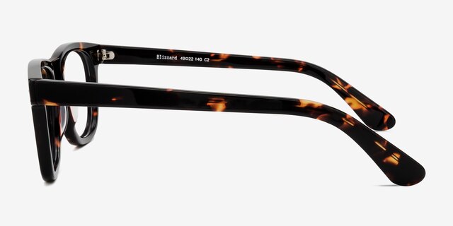 Blizzard Dark Tortoise AcetateEyeglass Frames from EyeBuyDirect, Side View