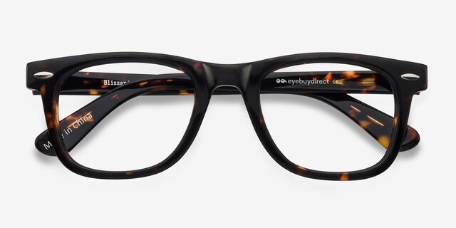 Blizzard Dark Tortoise AcetateEyeglass Frames from EyeBuyDirect, Closed View