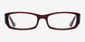 Sally Burgundy AcetateEyeglass Frames from EyeBuyDirect, Front View
