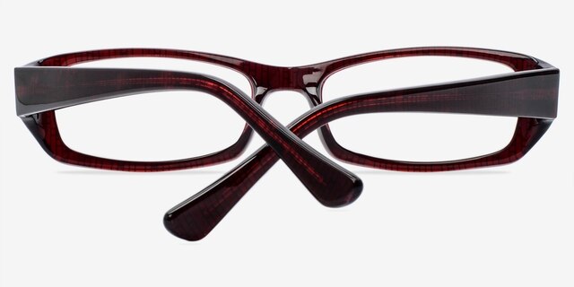 Sally Burgundy AcetateEyeglass Frames from EyeBuyDirect, Closed View