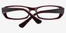 Sally Burgundy AcetateEyeglass Frames from EyeBuyDirect, Closed View