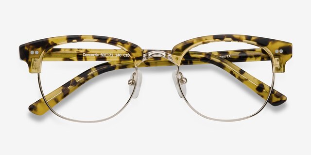 Concorde Écailles Acetate-metalMontures de lunettes de vue d'EyeBuyDirect, Vue Rapprochée
