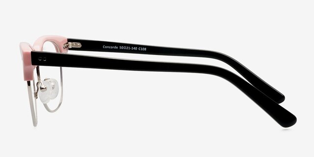 Concorde Rose Acetate-metalMontures de lunettes de vue d'EyeBuyDirect, Vue de Côté