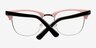Concorde Rose Acetate-metalMontures de lunettes de vue d'EyeBuyDirect, Vue Rapprochée