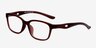 8601 Matte Burgundy PlasticEyeglass Frames from EyeBuyDirect, Angle View