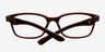 8601 Matte Burgundy PlasticEyeglass Frames from EyeBuyDirect, Closed View