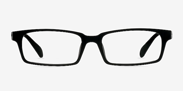 8611 Matte Black Plastic Eyeglass Frames