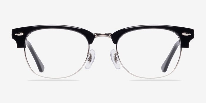 Sweet Jane Black/Silver Acetate Eyeglass Frames from EyeBuyDirect