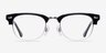 Sweet Jane Black & Silver AcetateEyeglass Frames from EyeBuyDirect, Front View