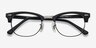 Sweet Jane Black & Silver AcetateEyeglass Frames from EyeBuyDirect, Closed View