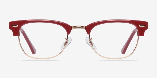 Sweet Jane Red & Golden AcetateEyeglass Frames from EyeBuyDirect, Front View