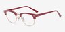 Sweet Jane Red & Golden AcetateEyeglass Frames from EyeBuyDirect, Angle View