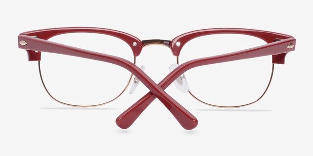 Sweet Jane Red & Golden AcetateEyeglass Frames from EyeBuyDirect, Closed View