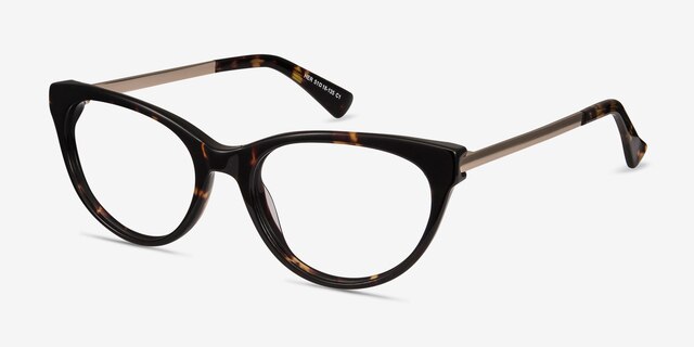 Her Écailles Acetate-metalMontures de lunettes de vue d'EyeBuyDirect, Vue d'Angle