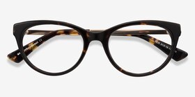 Her Écailles Acetate-metal Montures de lunettes de vue d'EyeBuyDirect, Vue Rapprochée