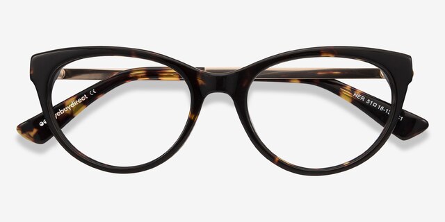 Her Écailles Acetate-metalMontures de lunettes de vue d'EyeBuyDirect, Vue Rapprochée