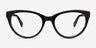 Her Black Acetate-metalEyeglass Frames from EyeBuyDirect, Front View