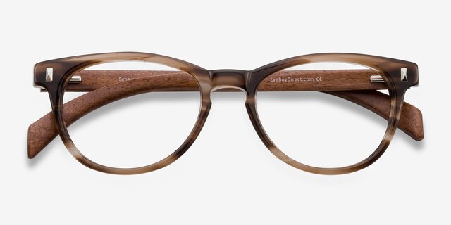 Sahara Brown AcetateEyeglass Frames from EyeBuyDirect, Closed View