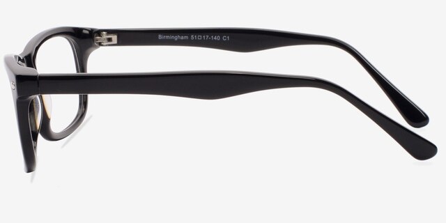 Birmingham Black AcetateEyeglass Frames from EyeBuyDirect, Side View