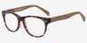 Amber Matte Tortoise Wood-textureEyeglass Frames from EyeBuyDirect, Angle View