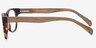 Amber Matte Tortoise Wood-textureEyeglass Frames from EyeBuyDirect, Side View