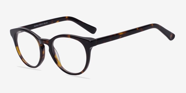 Stanford Tortoise AcetateEyeglass Frames from EyeBuyDirect, Angle View
