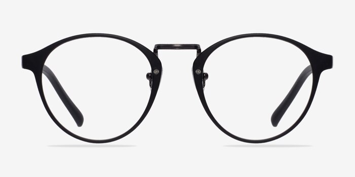 Small Chillax Matte Black/Gunmetal Plastic Eyeglass Frames from EyeBuyDirect