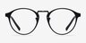 Small Chillax Matte Black & Gunmetal PlasticEyeglass Frames from EyeBuyDirect, Front View