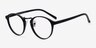 Small Chillax Matte Black & Gunmetal PlasticEyeglass Frames from EyeBuyDirect, Angle View