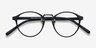 Small Chillax Matte Black & Gunmetal PlasticEyeglass Frames from EyeBuyDirect, Closed View