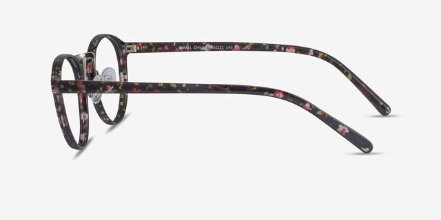 Small Chillax Red & Floral PlastiqueMontures de lunettes de vue d'EyeBuyDirect, Vue de Côté