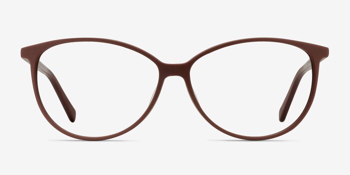 Adore Matte Brown/Pink Acetate Eyeglass Frames from EyeBuyDirect