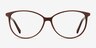 Adore Matte Brown & Pink AcetateEyeglass Frames from EyeBuyDirect, Front View