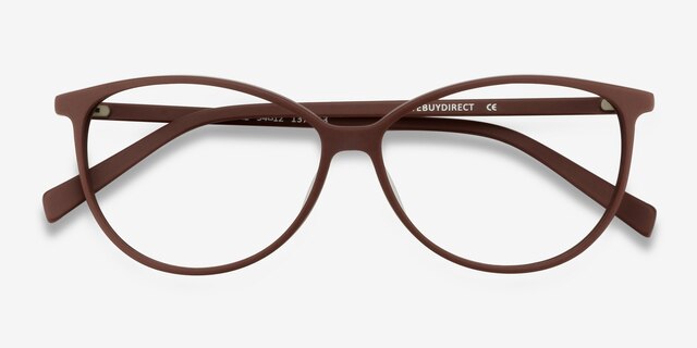 Adore Matte Brown & Pink AcetateEyeglass Frames from EyeBuyDirect, Closed View