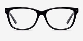 Allure Noir Acétate Montures de lunettes de vue d'EyeBuyDirect, Vue de Face