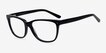 Allure Black AcetateEyeglass Frames from EyeBuyDirect, Angle View