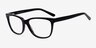 Allure Noir AcétateMontures de lunettes de vue d'EyeBuyDirect, Vue d'Angle