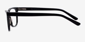 Allure Noir Acétate Montures de lunettes de vue d'EyeBuyDirect, Vue de Côté