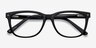 Allure Noir AcétateMontures de lunettes de vue d'EyeBuyDirect, Vue Rapprochée