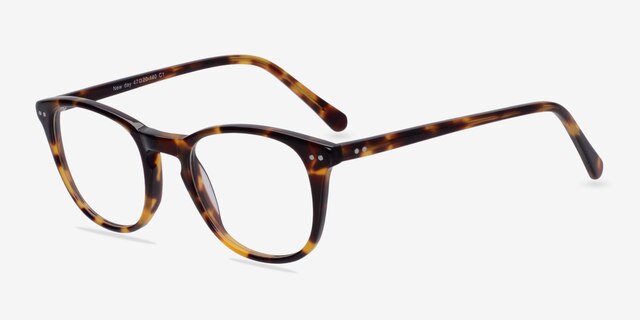 New Day Tortoise AcetateEyeglass Frames from EyeBuyDirect, Angle View