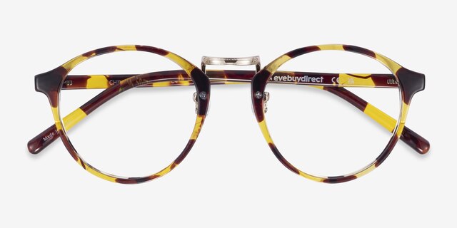 Chillax Tortoise MetalEyeglass Frames from EyeBuyDirect, Closed View