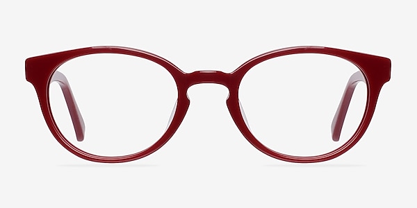 Rose Red Acetate Eyeglass Frames