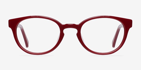 Rose Red Acetate Eyeglass Frames