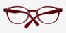 Rose Red AcetateEyeglass Frames from EyeBuyDirect, Closed View