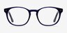Midnight Navy AcetateEyeglass Frames from EyeBuyDirect, Front View